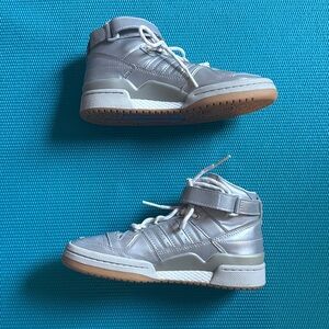 Gently Worn Adidas Ivy Park Forum Mid Silver Metallic